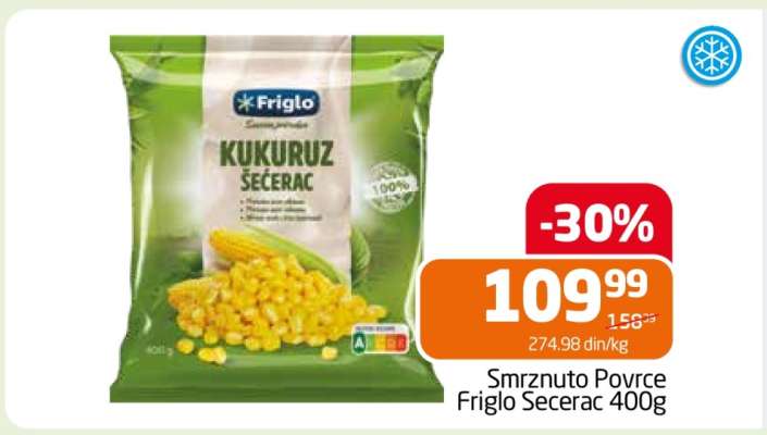 Smrznuto Povrće Friglo Šećerac 400g