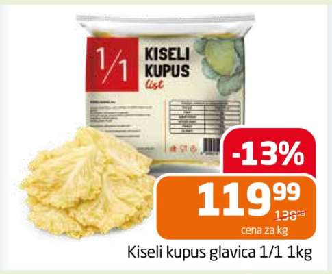 Kiseli kupus glavica 1/1 1kg