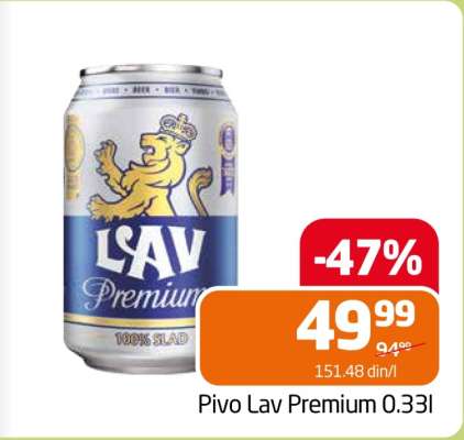Pivo Lav premium 0,33l