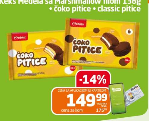 Keks Medela sa Marshmallow filom 138g