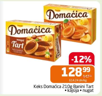 Keks Domaćica 210g Banini Tart