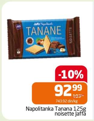 Napolitanka Tanana 125g noisette Jaffa