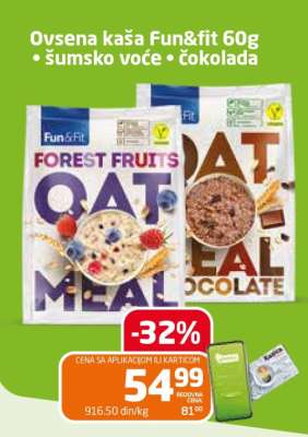 Ovsena kaša Fun&fit 60g
