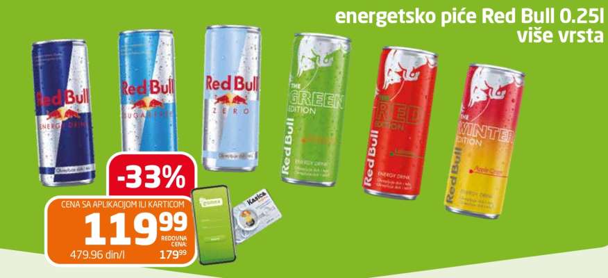 energetsko piće Red Bull 0.25l više vrsta