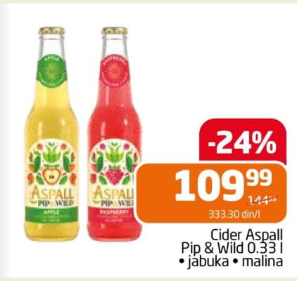 Cider Aspall Pip & Wild 0.33 l