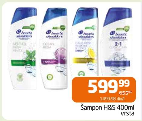 Šampon H&S 400ml