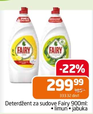 Deterdžent za sudove Fairy 900ml