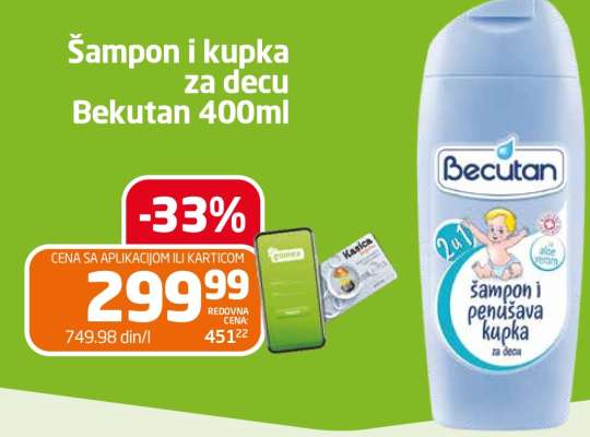 Šampon i kupka za decu Bekutan 400ml