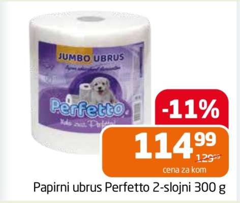 Papirni ubrus Perfetto 2-slojni 300 g