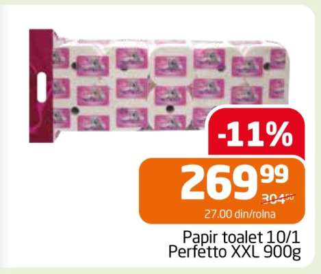Papir toalet 10/1 Perfetto XXL 900g