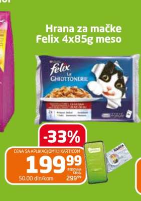 Hrana za mačke Felix 4x85g meso