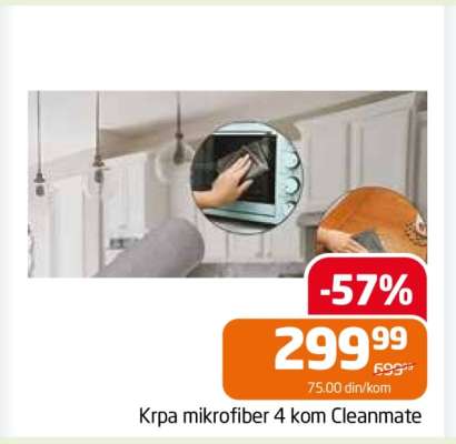 Krpa mikrofiber 4 kom Cleanmate