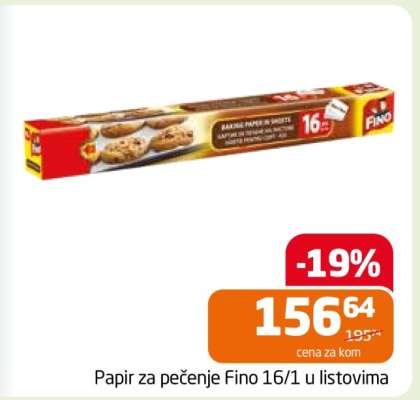 Papir za pečenje Fino 16/1 u listovima