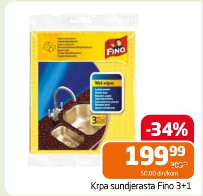 Krpa sundjerasta Fino 3+1