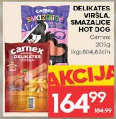 DELIKATES VIRŠLA, SMAZALICE HOT DOG