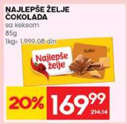 Najlepše želje čokolada