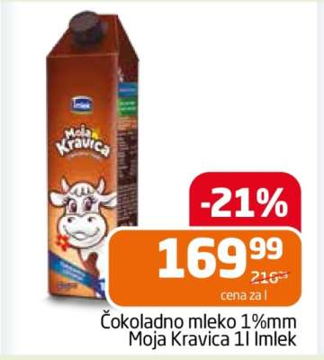 Čokoladno mleko 1%mm Moja Kravica 1l Imlek