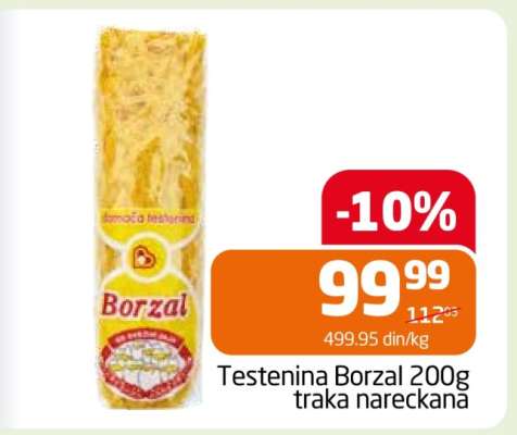 Testenina Borzal 200g traka nareckana