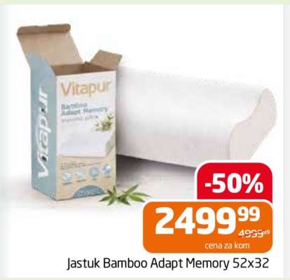Jastuk Bamboo Adapt Memory 52x32