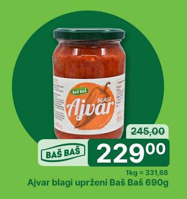Ajvar blagi uprženi Baš Baš 690g