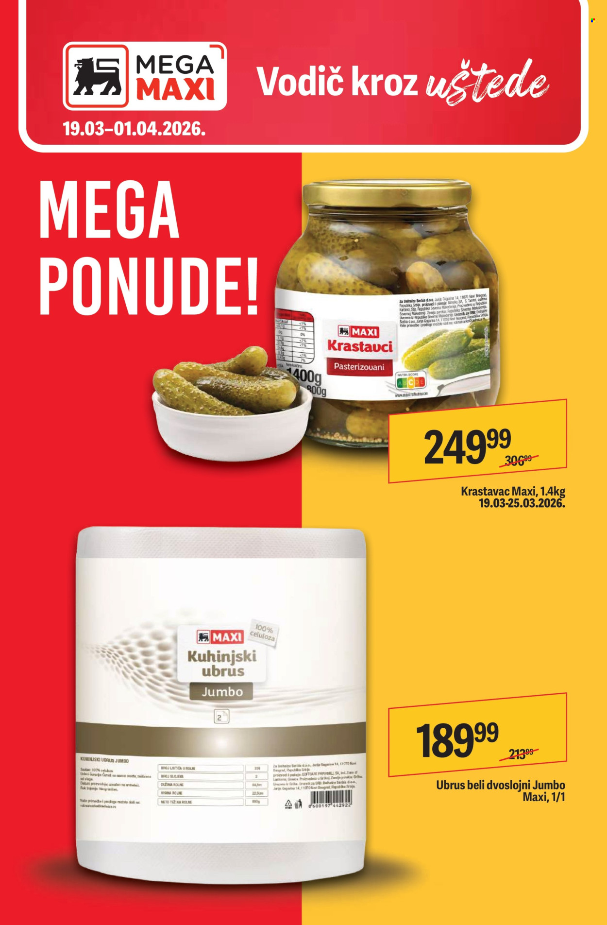 Mega Maxi katalog - 19.03.2026 - 01.04.2026. Stranica 1