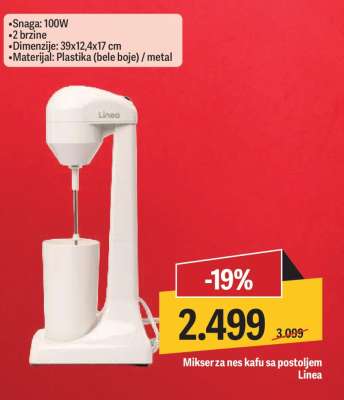 Mikser za nes kafu sa postoljem Linea