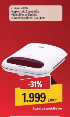 APARAT ZA SENDVIČE VOX