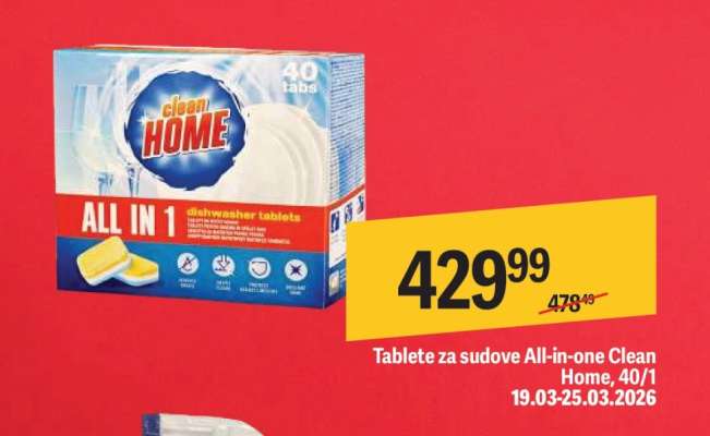 Tablete za sudove All-in-one Clean Home, 40/1