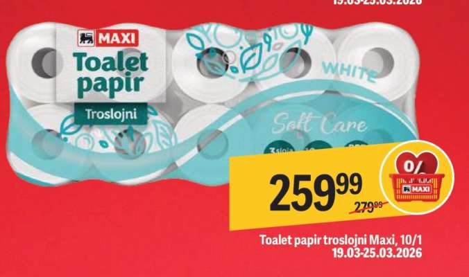 Toalet papir troslojni Maxi 10/1
