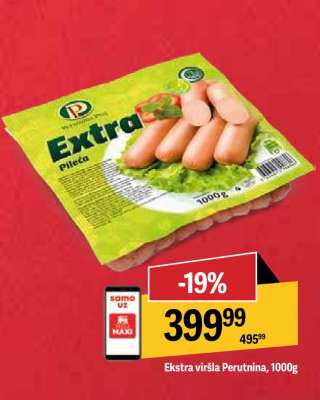 Ekstra viršla Perutnina 1000g