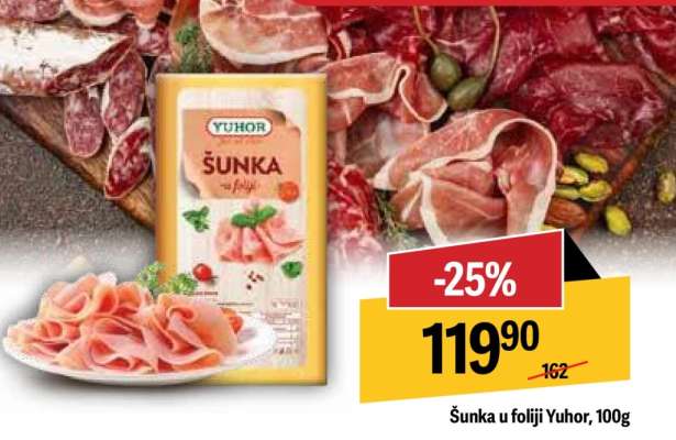 Šunka u foliji Yuhor 100g