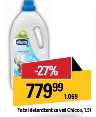 Tečni deterdžent za veš Chicco, 1.5l