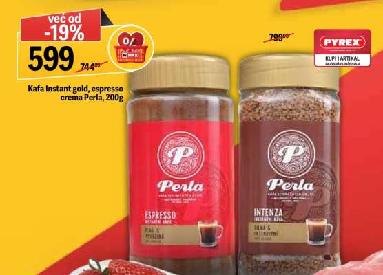 Kafa Instant gold, espresso crema Perla, 200g