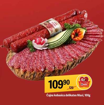 Čajna kobasica delikates Maxi 100g
