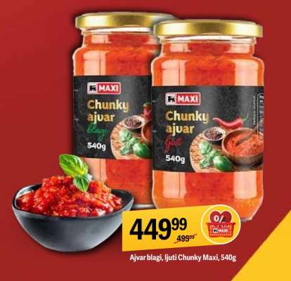 Ajvar blagi ljuti Chunky Maxi 540g