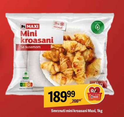Smrznuti mini kroasani Maxi 1kg