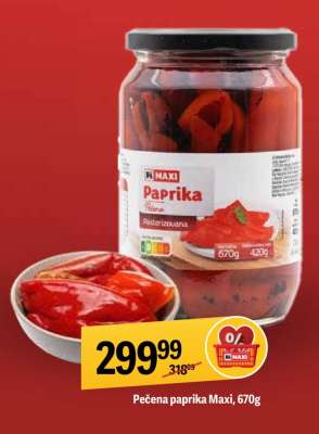 Pečena paprika Maxi 670g