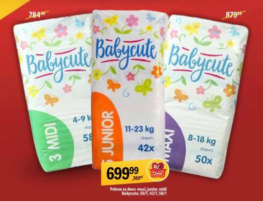 Pelēne za decu maxi/junior/midi Babycute, 50/1, 42/1, 58/1