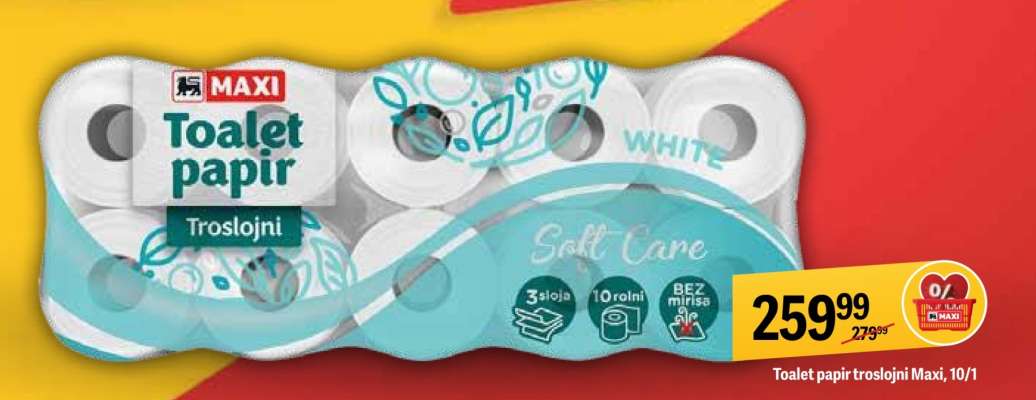 Toalet papir troslojni Maxi 10/1