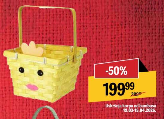 Uskršnja korpa od bambusa