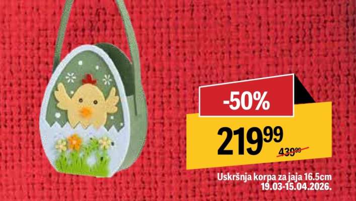 Uskršnja korpa za jaja 16.5cm