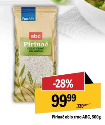 Pirinač oblo zrno ABC 500g