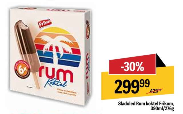 Sladoled Rum koktel Frikom, 390ml/276g