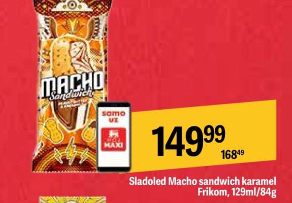 Sladoled Macho sandwich karamel