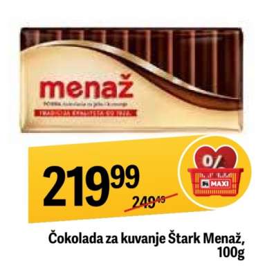 Čokolada za kuvanje Štark Menaž 100g