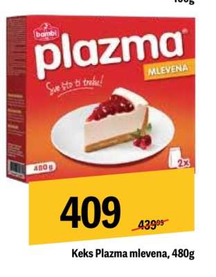 Keks Plazma mlevena, 480g