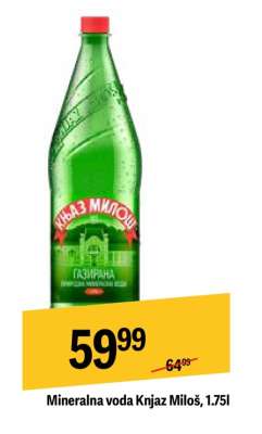 Mineralna voda Knjaz Miloš, 1.75l