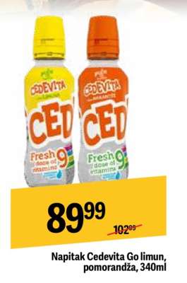 Napitak Cedevita Go limun, pomorandža, 340ml