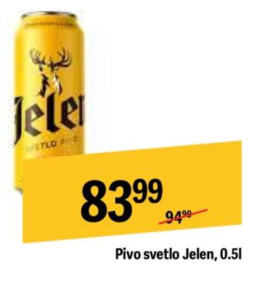 Pivo svetlo Jelen 0.5l