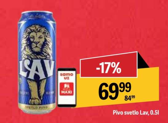 Pivo svetlo Lav 0.5l